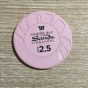 Casino Chip Marina Bay Sands MBS Singapore $2.5